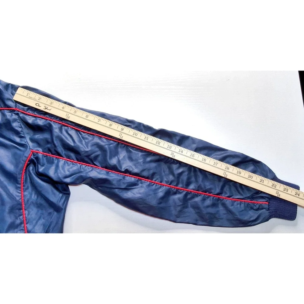 Style Auto Mercedes Benz Jacket Mens Medium Blue Vintage Windbreaker Roll Hood